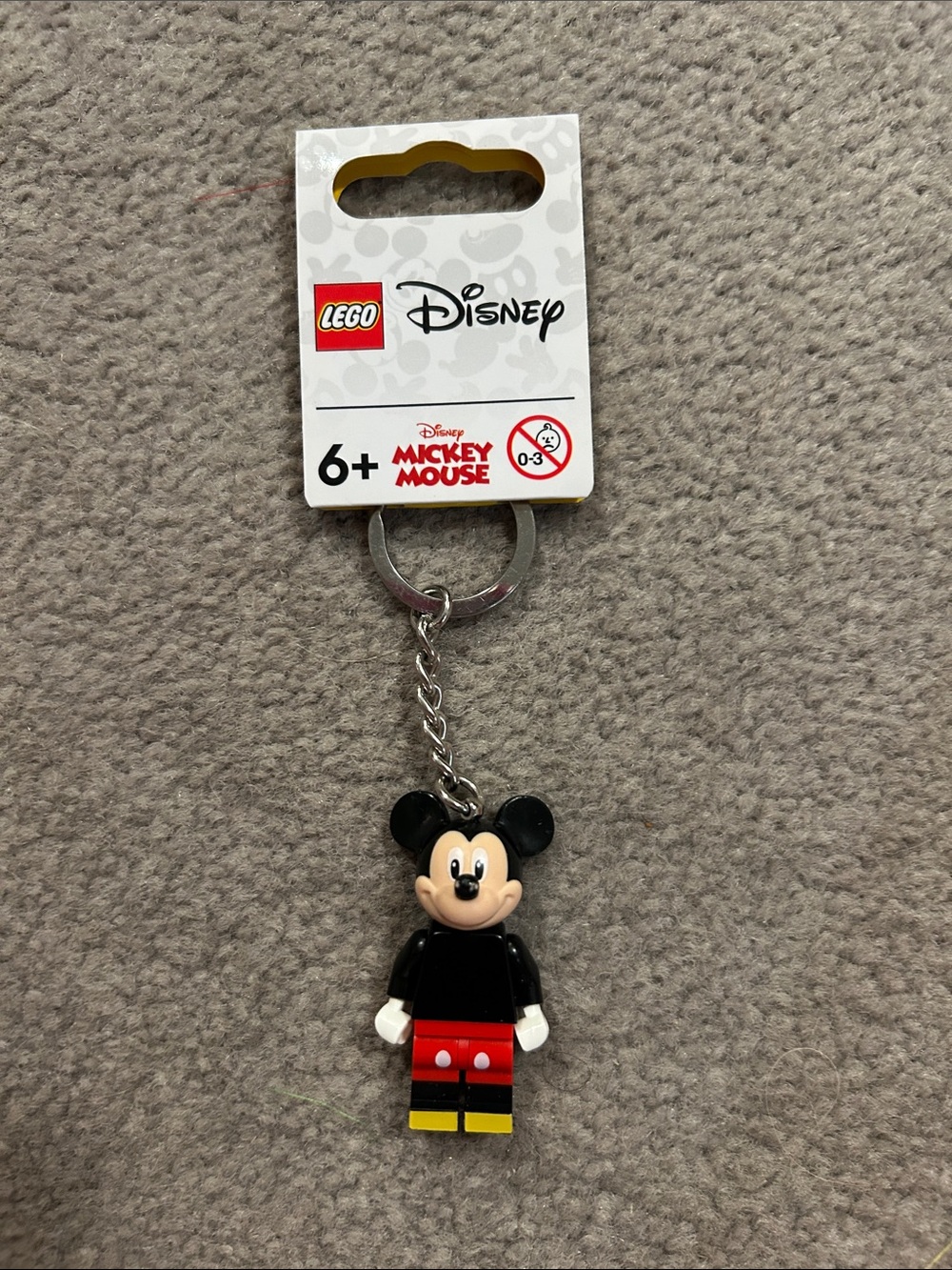 Lego Disney Mickey Mouse Keychain - Black, Red, Yellow